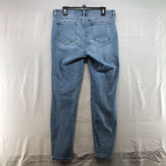 NY&C SOHO Distressed Curvy Boyfriend Stretch Denim Jeans Size 12 Women Stylish - Picture 6 of 12